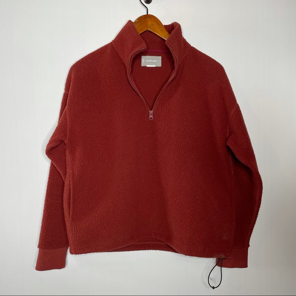 SOLD - Everlane Rust Fleece Pullover Small